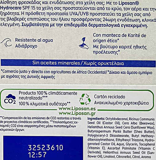 Liposan Hydro Care Lip Balm 4.8g