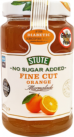 Stute Diabetic Μαρμελάδα Πορτοκάλι Χωρίς Πρόσθετη Ζάχαρη 430g