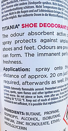 Titania Foot Care Αποσμητικό Σπρέι Παπουτσιών 200ml