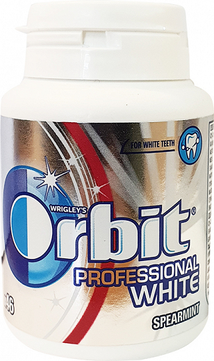 Orbit Professional White Δυόσμος Τσίχλες 64g