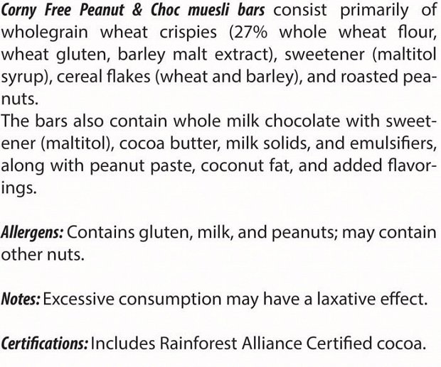 Corny Peanut Chocolate Cereal Bars 6Τεμ