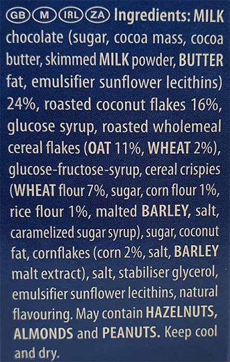Corny Coconut Cereal Bars 6Τεμ