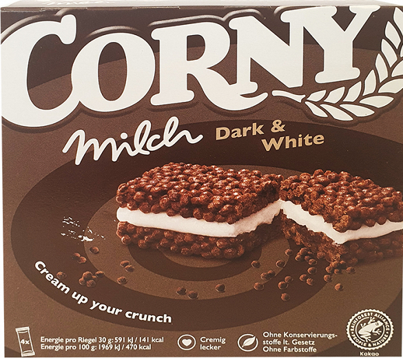 Corny Milk Dark & White Sandwich 4Τεμ