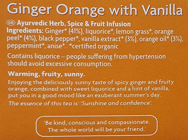 Yogi Tea Organic Ginger Orange With Vanilla 17Τεμ