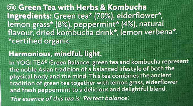 Yogi Tea Organic Green Balance 17Pcs