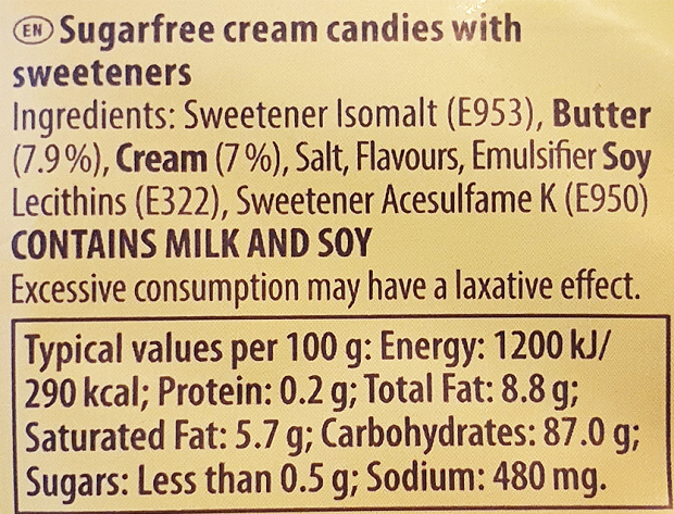 Werthers Original Cream Candies Sugar Free 70g