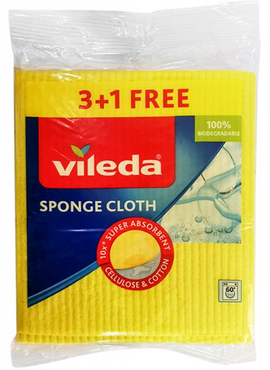 Vileda Sponge Cloth 3Pcs +1 Free
