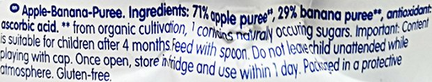Humana Organic Apple Banana Puree 90g