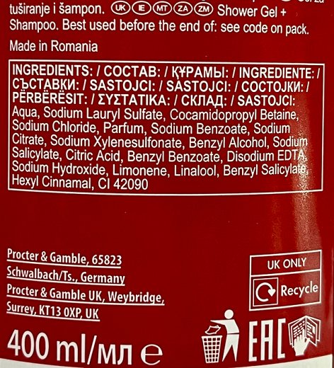 Old Spice White Water 3 In 1 Shower Wash 400ml