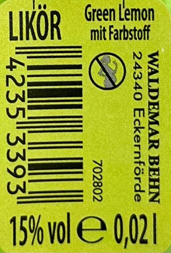 Kleiner Feigling Liqueur Green Lemon 20ml