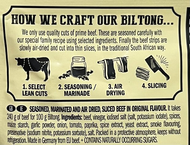 Jack Links Biltong 100% Beef High Protein 20g