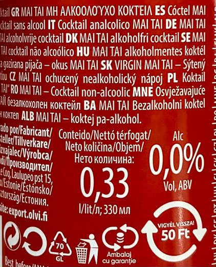 Le Coq Non Alcoholic Mai Tai Classic 330ml