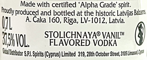Stolichnaya Βότκα Stoli Vanil 700ml