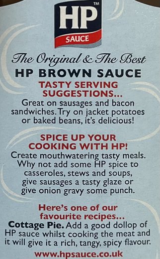 Hp The Original Brown Sauce 600g