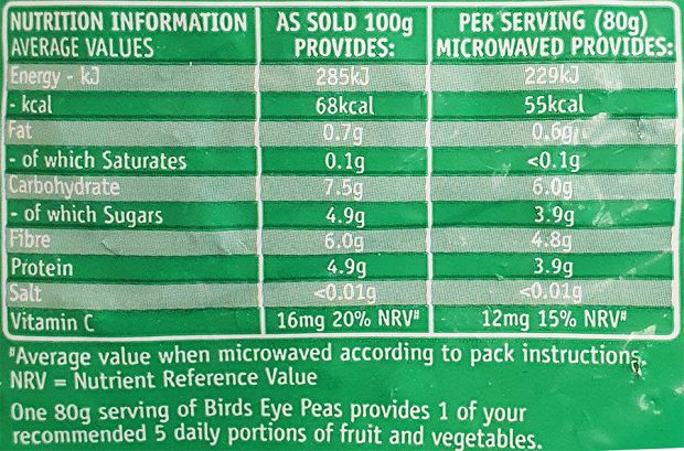 Birds Eye Garden Peas 375g
