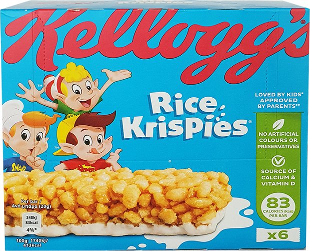 Kelloggs Rice Krispies Snack Bars 6Pcs
