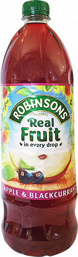 Robinsons Apple& Blackcurrant Squash With Sweeteners 1L