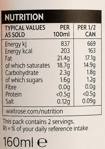 Essential Waitrose Coconut Cream 160ml