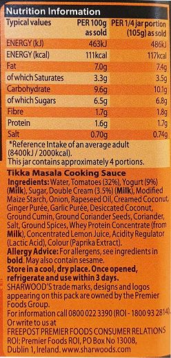 Sharwoods Cooking Sauce Tikka Masala 420g