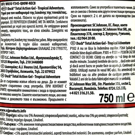 Duck Total Action Gel Tropical Adventure 750ml