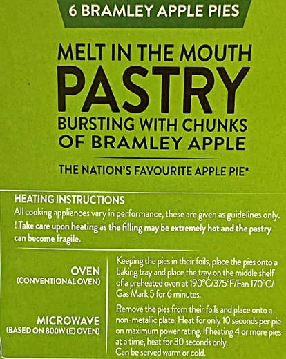 Mr Kipling Bramley Apple Pies 6Τεμ 354g