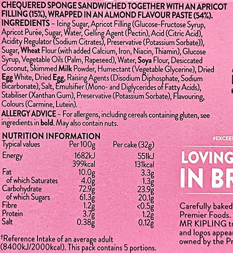 Mr Kipling Mini Battenbergs 5Τεμ 160g