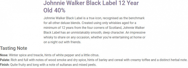 Johnnie Walker Black Label 350ml