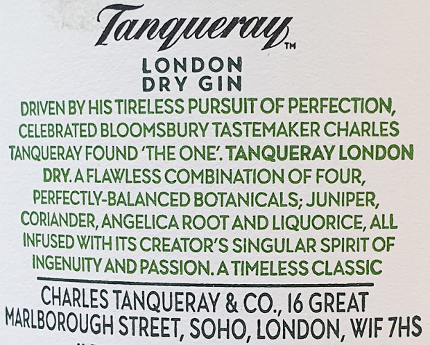 Tanqueray London Dry Gin 700ml