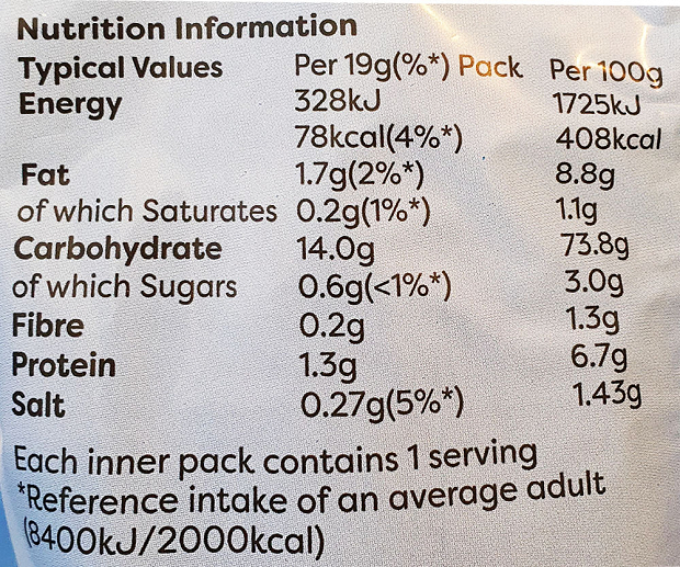 Snack A Jacks Ρυζογκοφρέτες Αλάτι Ξύδι 5x19g