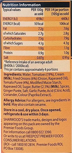 Sharwoods Σάλτσα Butter Chicken 420g