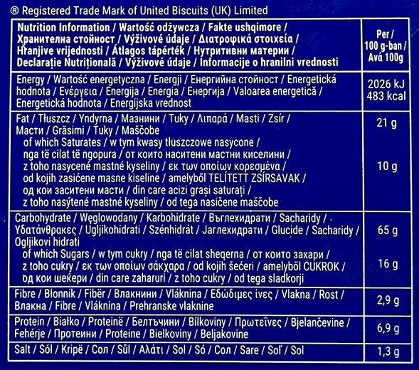 Mcvities Digestives Maxi Pack 500g