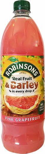 Robinsons Pink Grapefruit & Barley Squash No Added Sugar With Sweeteners 1L