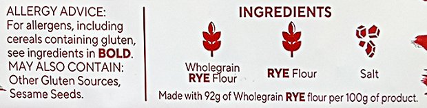 Ryvita Dark Rye Crispbread 250g