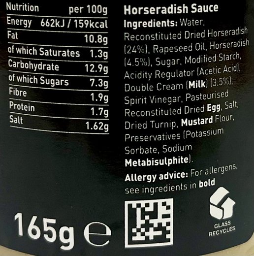 Lion Horseradish Sauce 165g