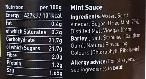 Lion Mint Sauce 165g