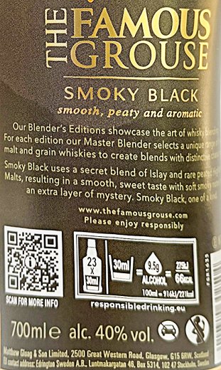 The Famous Grouse Smoky Black 700ml