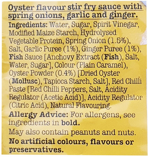 Blue Dragon Oyster & Spring Onion Stir Fry Sauce 120g