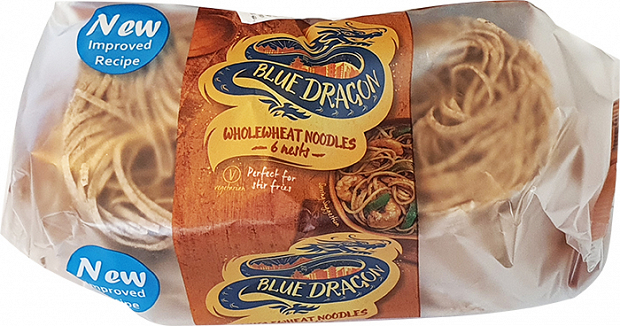 Blue Dragon Noodles Ολικής Άλεσης 6 Φωλιές 300g