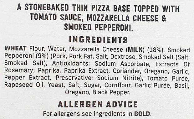 Goodfellas Stonebaked Thin Pizza Peperoni 1Pc 340g
