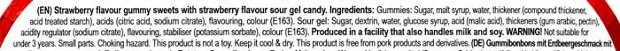 Juicy Drop Gummies Chewy Strawberry Gummies And Sour Gel 57g
