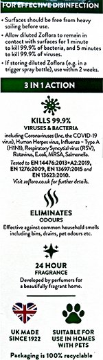 Zoflora Midnight Blooms Disinfectant Liquid 120ml