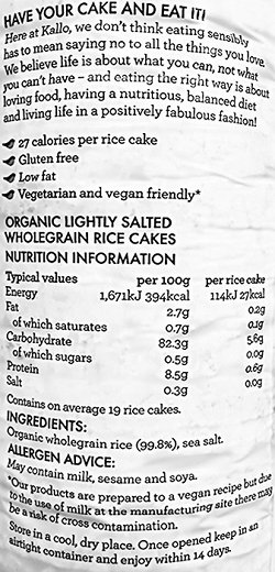 Kallo Organic Lightly Salted Rice Cakes 130g