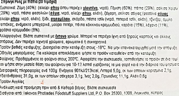 Cafe Asiia Duck Spring Rolls 20Τεμ 400g