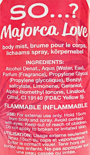 So Majorca Love Body Mist 200ml