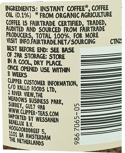 Clipper Organic Decaf Arabica Coffee 100g