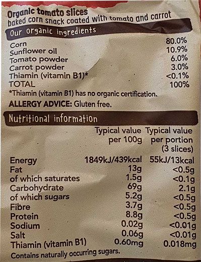 Organix Organic Melty Tomato Slices 20g