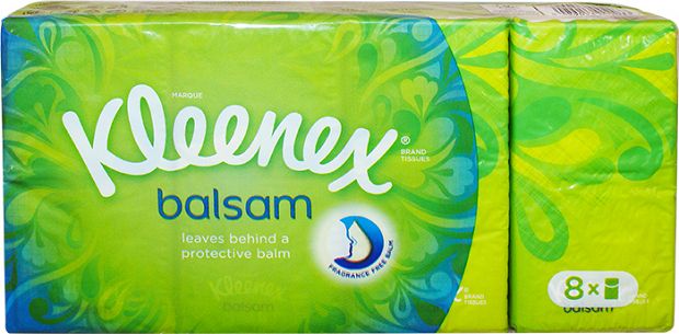 Kleenex Balsam Χαρτομάντηλα Τσέπης 8Τεμ