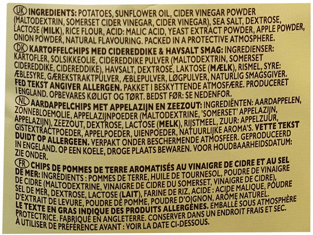 Pipers Burrow Hill Coder Vinegar & Sea Salt Crisps 150g