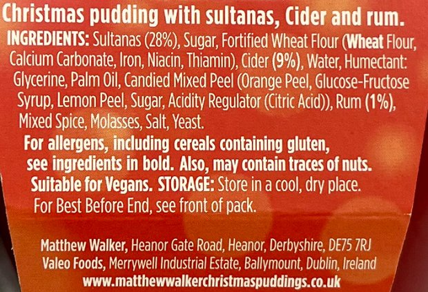 Mathew Walker Classic Christmas Pudding 100g