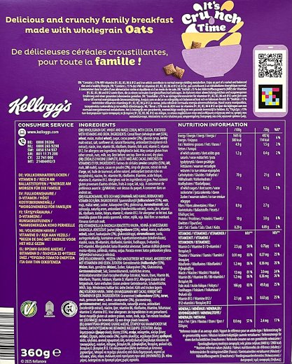 Kelloggs Oaties Cocoa Crunch 360g